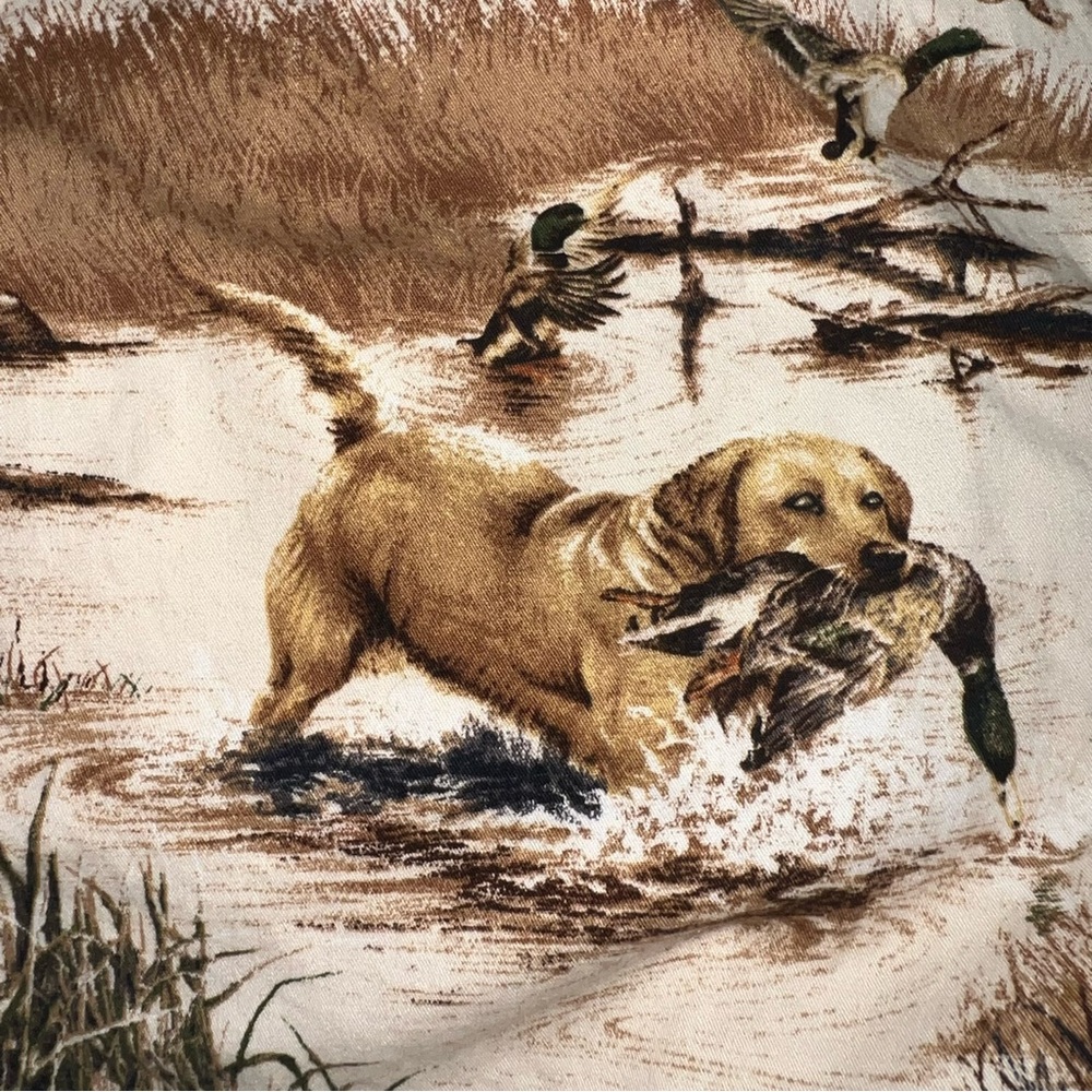 North River Men's Hunting-Themed Cotton Button Down - Brown & Tan Size Medium - Picture 8 of 8